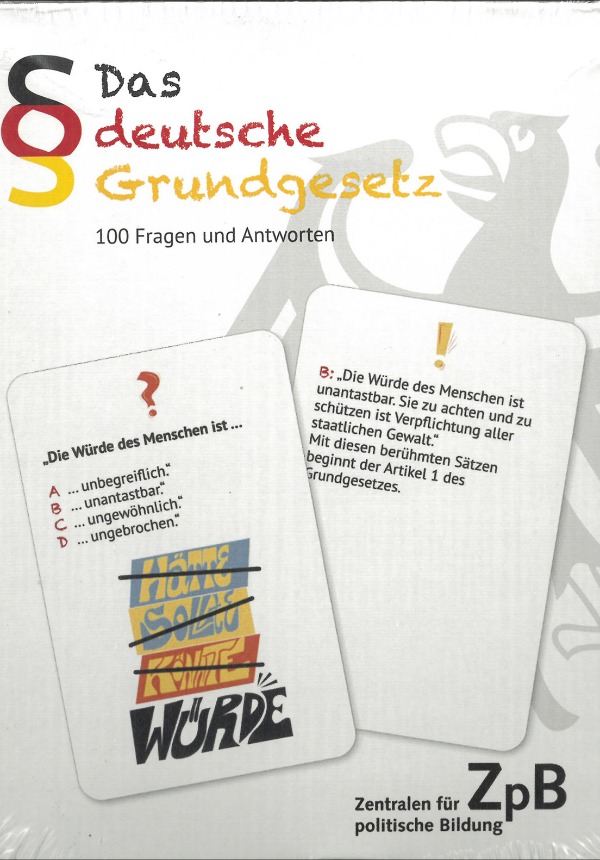 Cover zum Grundgesetz-Quiz_ Das deutsche Grundgesetz. 100 Fragen und Antworten