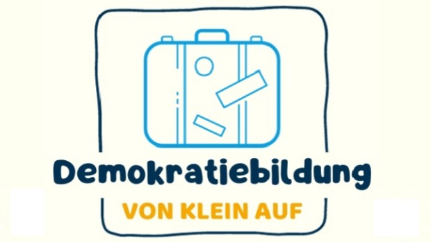 Ein Koffer mit Aufklebern