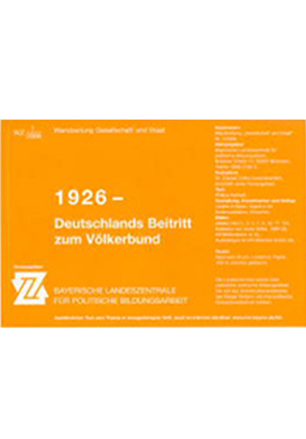 1926 - Deutschlands Beitritt zum Völkerbund