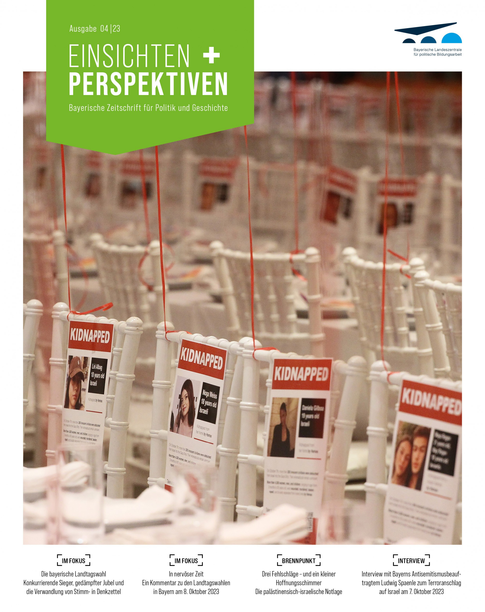 Cover der Zeitschrift "Einsichten+Perspektiven 4/23"